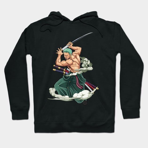 Zoro one piece anime Hoodie by mounier